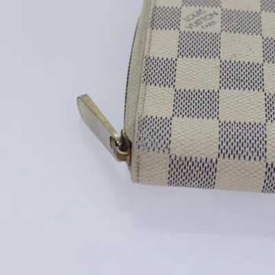 Pre-owned Louis Vuitton Zippy Organizer White Canvas Wallet  ()