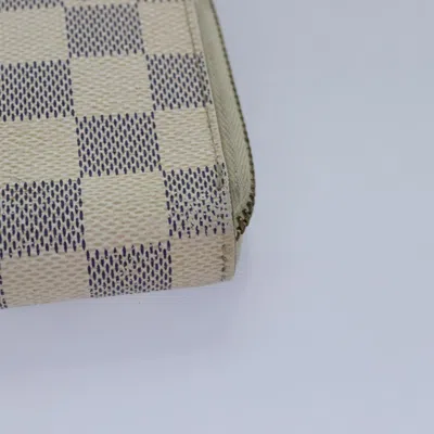 Pre-owned Louis Vuitton Zippy Organizer White Canvas Wallet  ()