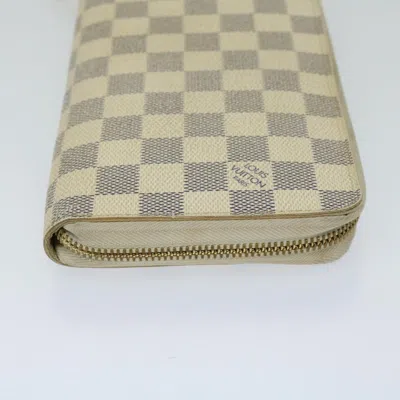 Pre-owned Louis Vuitton Zippy Organizer White Canvas Wallet  ()
