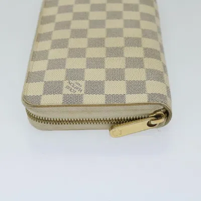 Pre-owned Louis Vuitton Zippy Organizer White Canvas Wallet  ()