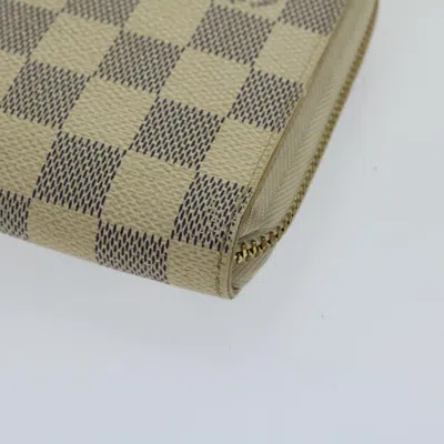 Pre-owned Louis Vuitton Zippy Organizer White Canvas Wallet  ()