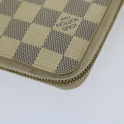 Pre-owned Louis Vuitton Zippy Organizer White Canvas Wallet  ()