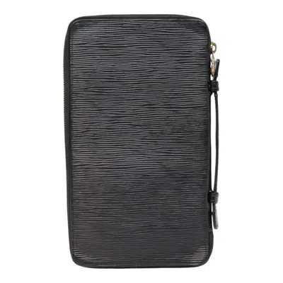 Pre-owned Louis Vuitton Zippy Wallet Black Leather Wallet  ()