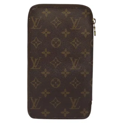 Pre-owned Louis Vuitton Zippy Organizer Brown Canvas Wallet  ()