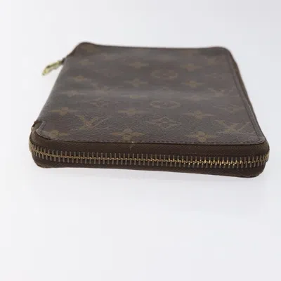 Pre-owned Louis Vuitton Zippy Organizer Brown Canvas Wallet  ()