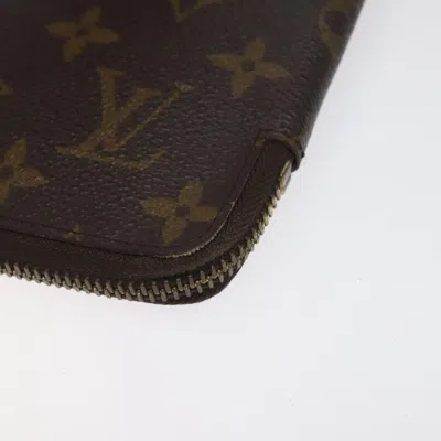 Pre-owned Louis Vuitton Zippy Organizer Brown Canvas Wallet  ()