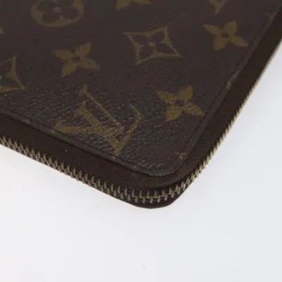 Pre-owned Louis Vuitton Zippy Organizer Brown Canvas Wallet  ()