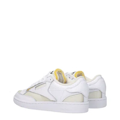 Maison Margiela White Fabric Low Top Women's Sneakers In White