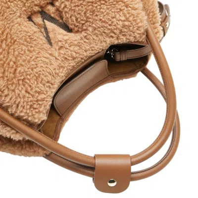 Pre-owned Max Mara Brown Fur Leather Handbag Shopping Bag Shoulder Bag ()