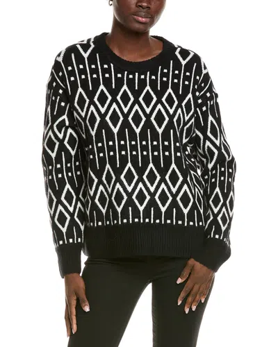 Vince Camuto Jacquard Sweater In Black