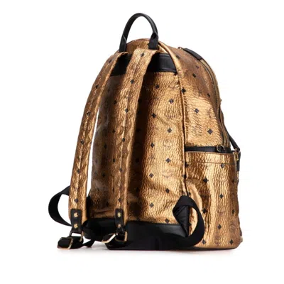 Pre-owned Mcm Visetos Bronze Brown Pvc Leather Backpack ()