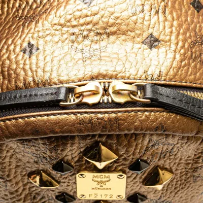 Pre-owned Mcm Visetos Bronze Brown Pvc Leather Backpack ()