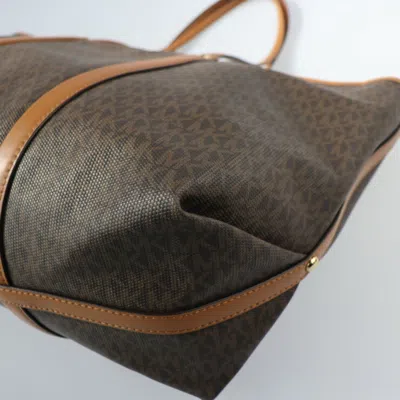 Pre-owned Michael Kors Brown Pvc Leather Handbag Shoulder Bag Tote Bag ()