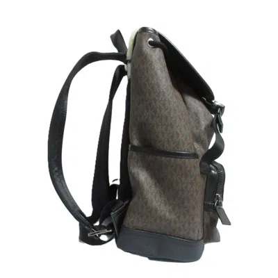 Pre-owned Michael Kors Brown White Backpack () In Multi