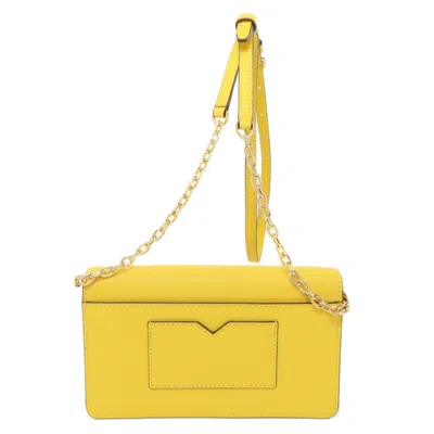 Pre-owned Michael Kors Yellow Leather Chain/shoulder Wallet ()