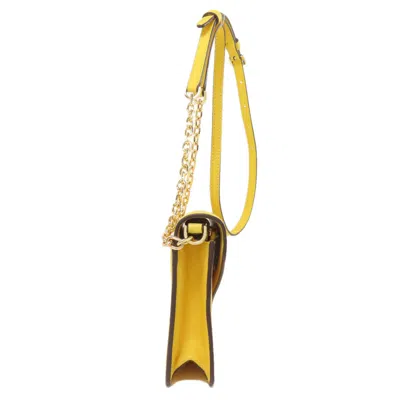 Pre-owned Michael Kors Yellow Leather Chain/shoulder Wallet ()