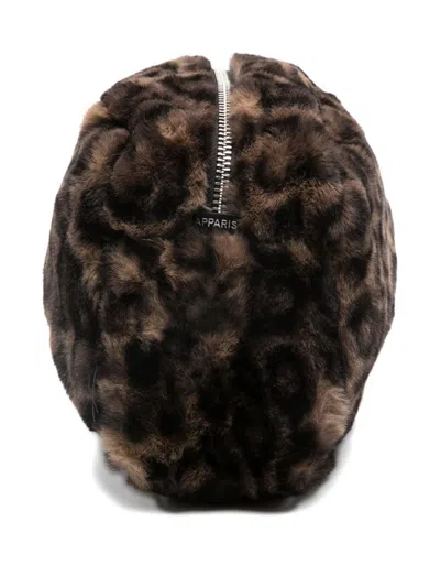 Ap Paris Jumbo Leopard Noor Pouch In Pattern