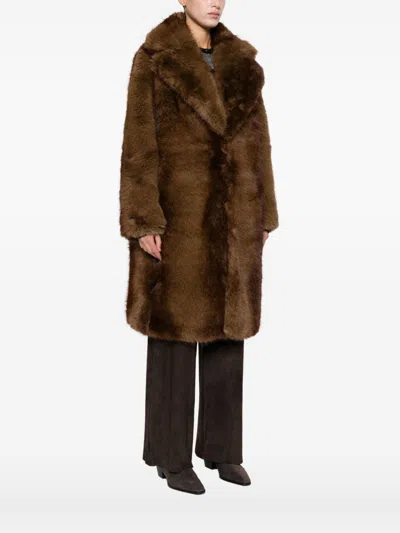 Ap Paris Steffi Coat In Brown