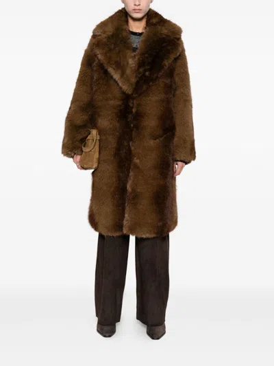 Ap Paris Steffi Coat In Brown