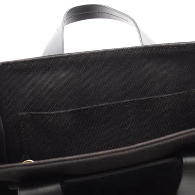 Pre-owned Miu Miu Black Canvas Leather Tote Bag ()