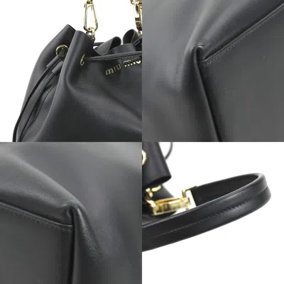 Pre-owned Miu Miu Black Leather Handbag Shoulder Bag ()