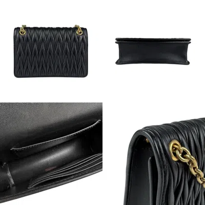 Pre-owned Miu Miu Black Leather Handbag Shoulder Bag ()