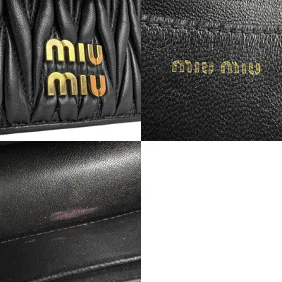 Pre-owned Miu Miu Black Leather Handbag Shoulder Bag ()