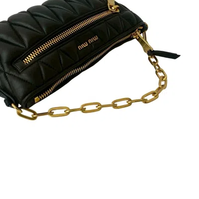 Pre-owned Miu Miu Black Leather Handbag Shoulder Bag ()