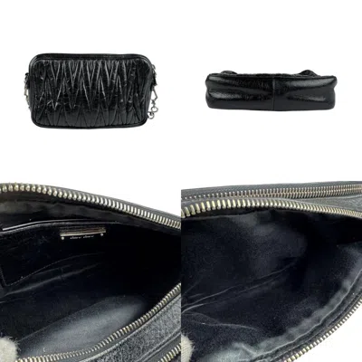 Pre-owned Miu Miu Black Leather Shoulder Bag ()