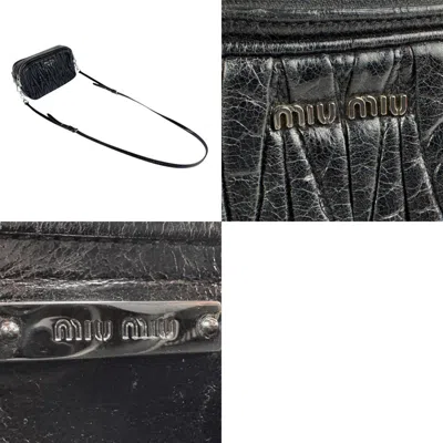 Pre-owned Miu Miu Black Leather Shoulder Bag ()