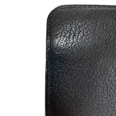 Pre-owned Miu Miu Black Pink Leather Wallet (bi-fold) () In Multi