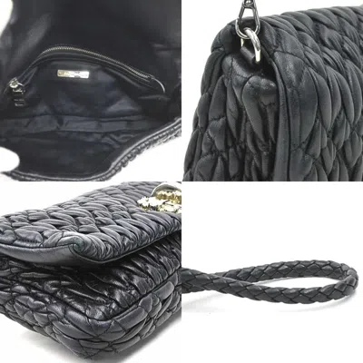 Pre-owned Miu Miu Black Leather Shoulder Bag ()