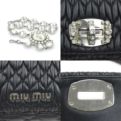 Pre-owned Miu Miu Black Leather Shoulder Bag ()