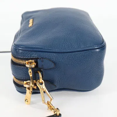 Pre-owned Miu Miu Blue Leather Shoulder Bag ()