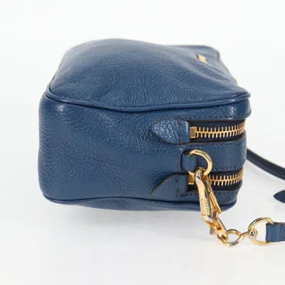 Pre-owned Miu Miu Blue Leather Shoulder Bag ()