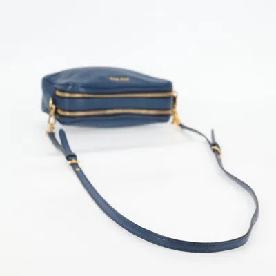 Pre-owned Miu Miu Blue Leather Shoulder Bag ()