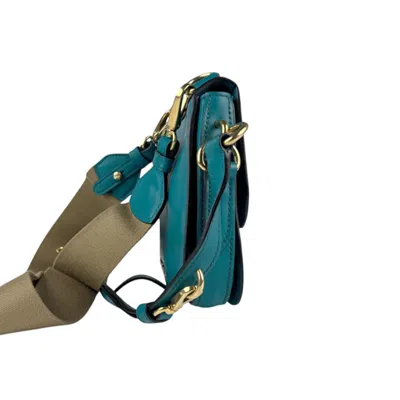 Pre-owned Miu Miu Blue Green Leather Shoulder Bag () In Multi