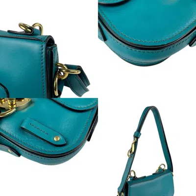 Pre-owned Miu Miu Blue Green Leather Shoulder Bag () In Multi