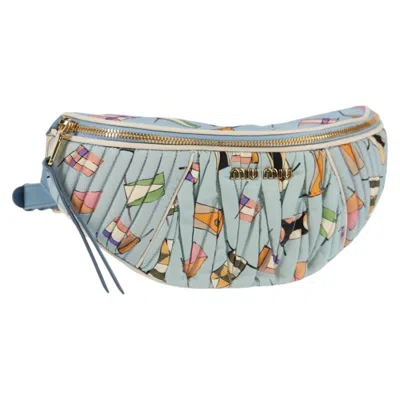 Pre-owned Miu Miu Blue Nylon Shoulder Bag ()