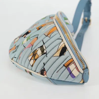 Pre-owned Miu Miu Blue Nylon Shoulder Bag ()