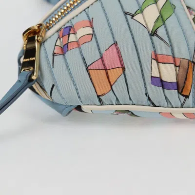 Pre-owned Miu Miu Blue Nylon Shoulder Bag ()
