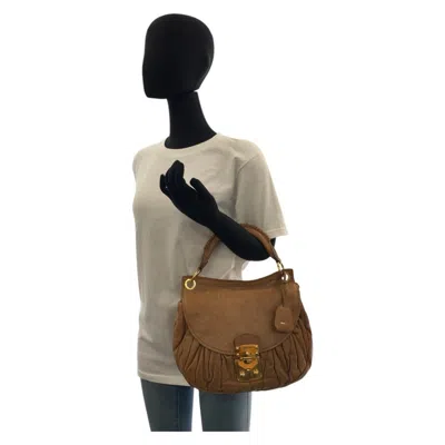 Pre-owned Miu Miu Brown Leather Handbag Shoulder Bag ()