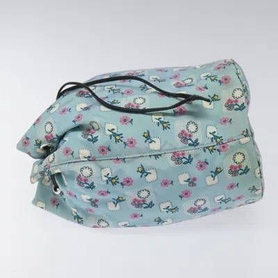 Pre-owned Miu Miu Flower Blue Synthetic Clutch Bag ()