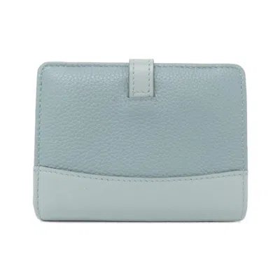 Pre-owned Miu Miu Gold Blue Leather Coin Purse/coin Case ()