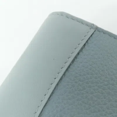 Pre-owned Miu Miu Gold Blue Leather Coin Purse/coin Case ()
