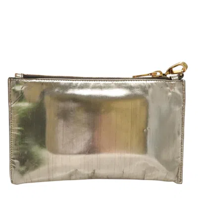 Pre-owned Miu Miu Gold Patent Leather Clutch Bag ()