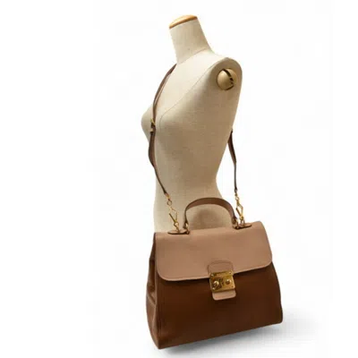 Pre-owned Miu Miu Brown Leather Handbag Shoulder Bag ()