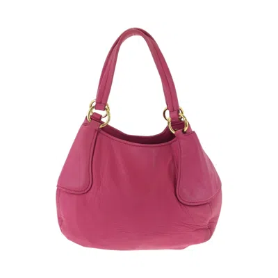 Pre-owned Miu Miu Pink Leather Handbag Shoulder Bag ()