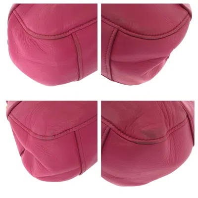Pre-owned Miu Miu Pink Leather Handbag Shoulder Bag ()