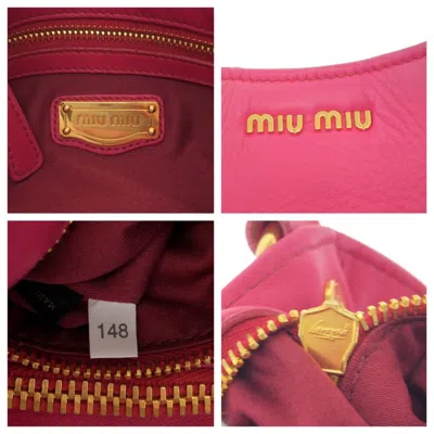 Pre-owned Miu Miu Pink Leather Handbag Shoulder Bag ()